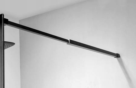 Calbati Ścianka prysznicowa 100 cm asymetryczna kratka szkło 8mm 23179599